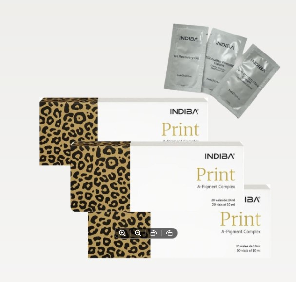 INDIBA PRINT - Pack 3 unidades - Nutricosmético para Prevenir, reducir y unificar manchas, hiper-pigmentaciones y ojeras.